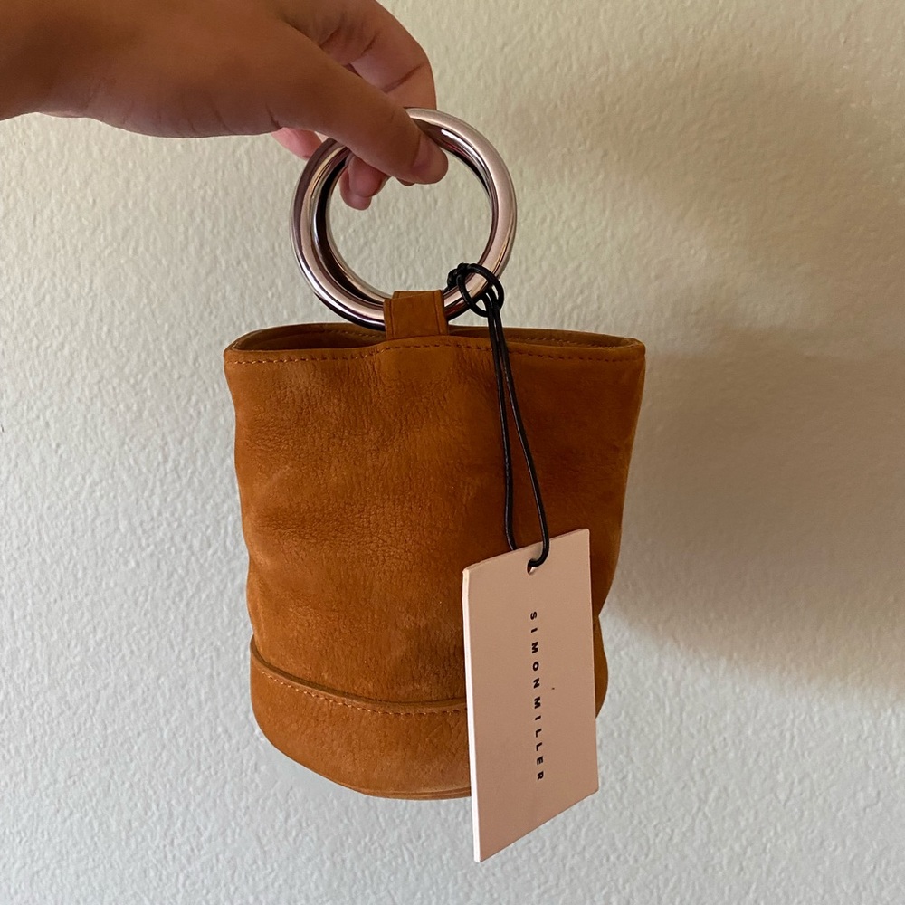 NWT SIMON MILLER Mini Bonsai in Toffee Suede